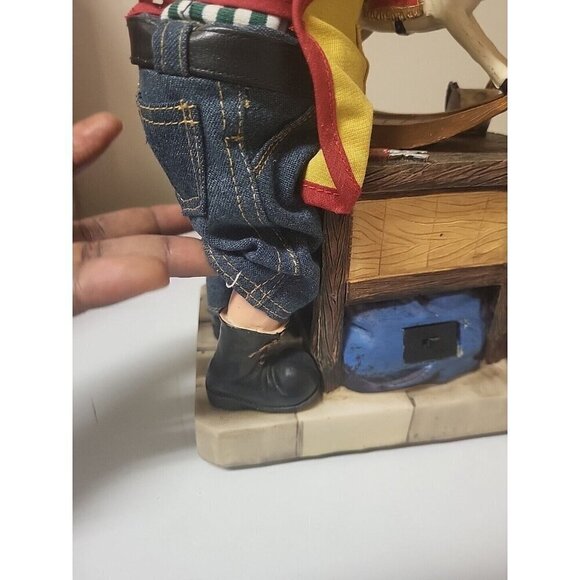 Holiday: Kirkland Fabric Mache Santa Claus 12” Workshop Christmas Scene Figure  - Picture 11 of 12